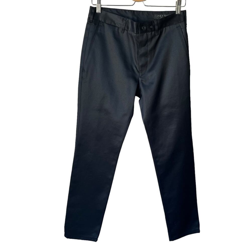 Rag & Bone Men's Action Loopback Black Chinos Men… - image 1